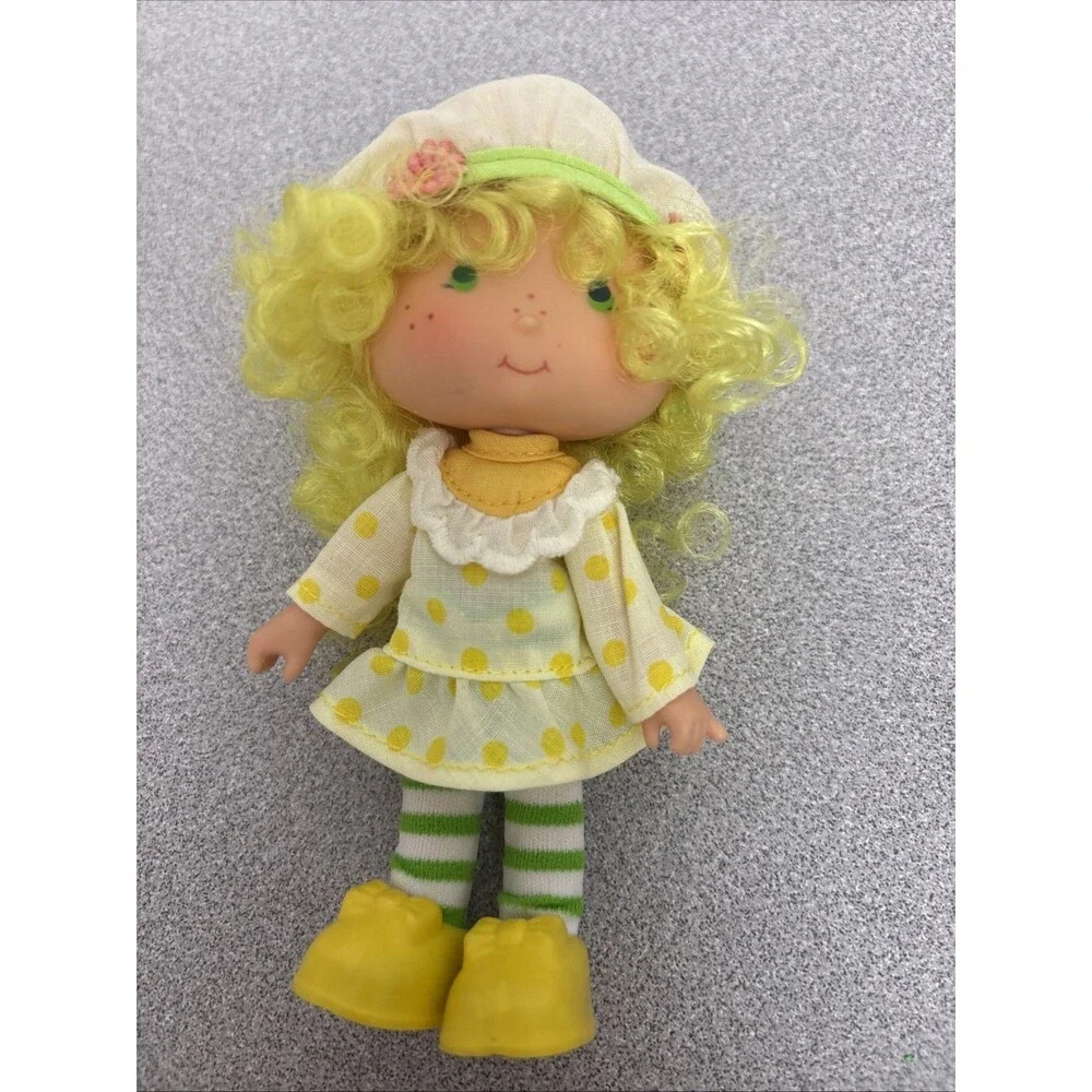 VTG 1979 Strawberry Shortcake Lemon Meringue Doll And Frappe Frog Pet, Red Comb